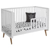 Contours Roscoe 3-In-1 Standard Crib, White and Maple Finish