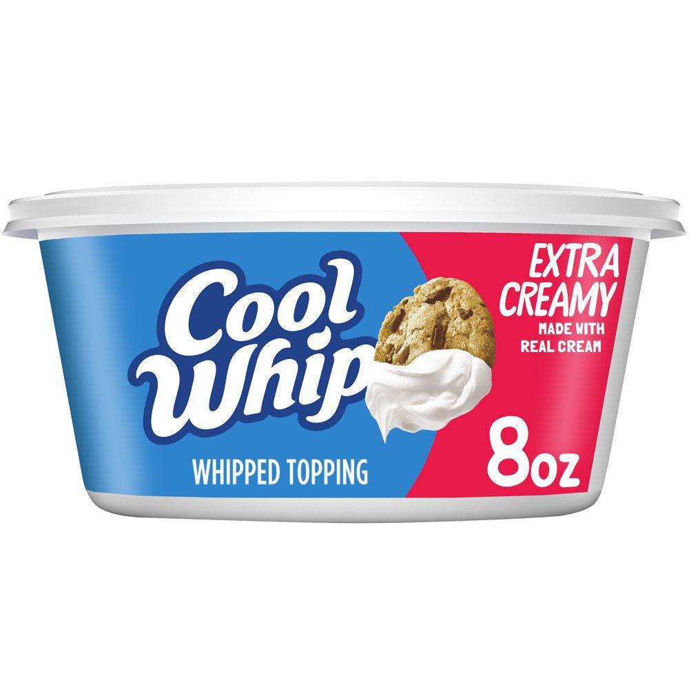 Cool Whip Extra Creamy Whipped Cream Topping, 8 Oz Tub