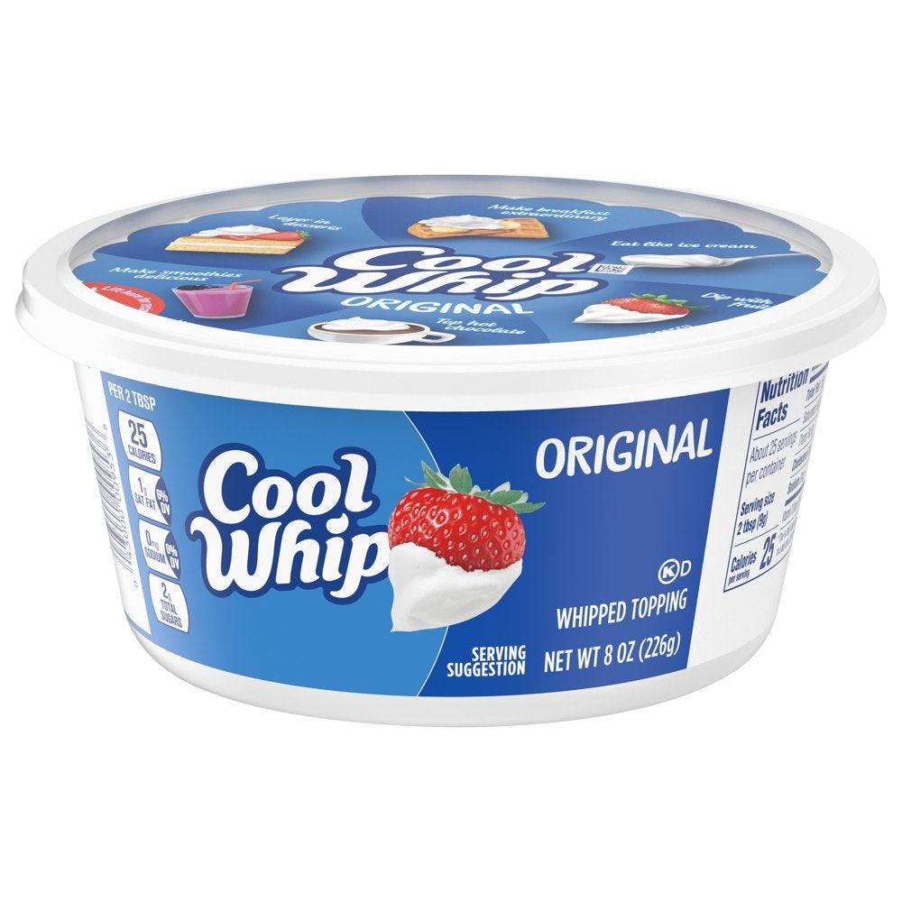 Cool Whip Original Whipped Cream Topping, 8 Oz Tub