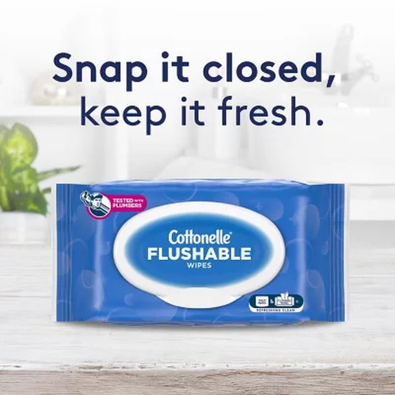 Cottonelle Fresh Care Flushable Wet Wipes, 12 Flip Top Packs (42 Wipes/Pk., 12 Pk.)