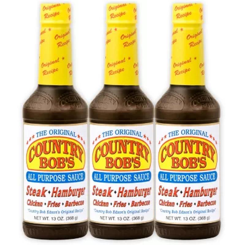 Country Bob'S All Purpose Steak Sauce - 3/12.5 Oz.