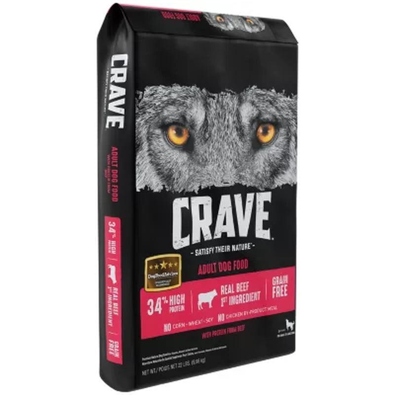 Crave Adult High-Protein Grain-Free Dry Dog Food, Beef (22 Lb.)