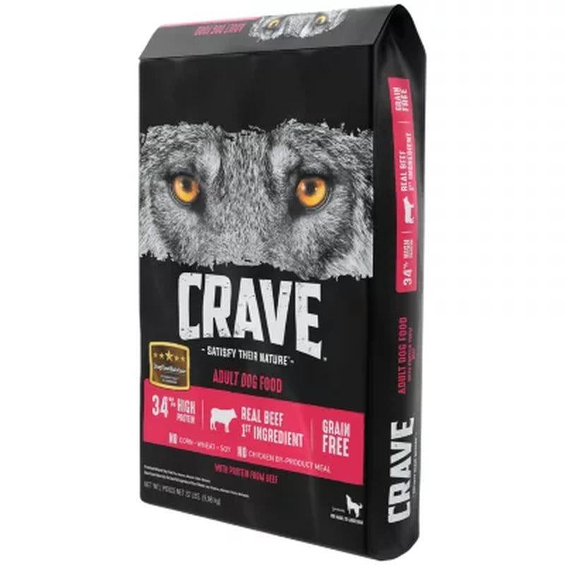 Crave Adult High-Protein Grain-Free Dry Dog Food, Beef (22 Lb.)