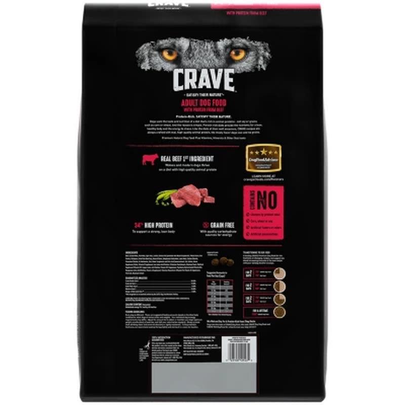 Crave Adult High-Protein Grain-Free Dry Dog Food, Beef (22 Lb.)