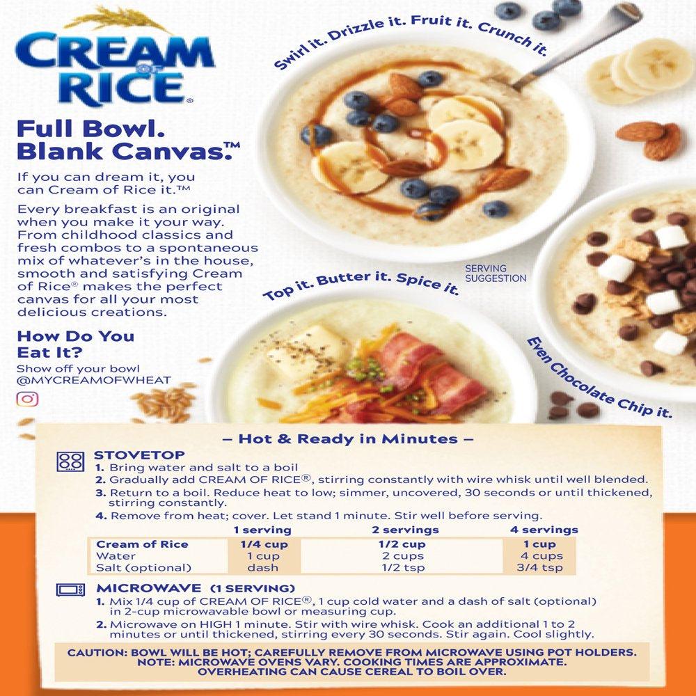 Cream of Rice, Gluten Free, Hot Breakfast Cereal, 14 Oz