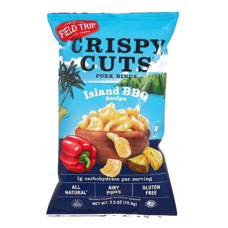 Crispy Cuts Island BBQ Pork Rinds Snack Size 2.7 Oz Each (4 Items per Order, Not per Case)