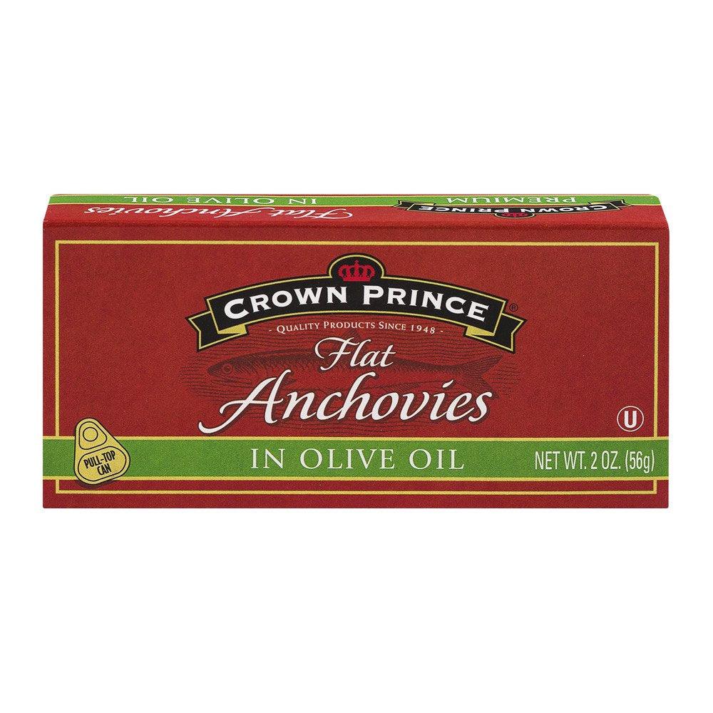 Crown Prince Flat Anchovies in Olive Oil, 2 Oz