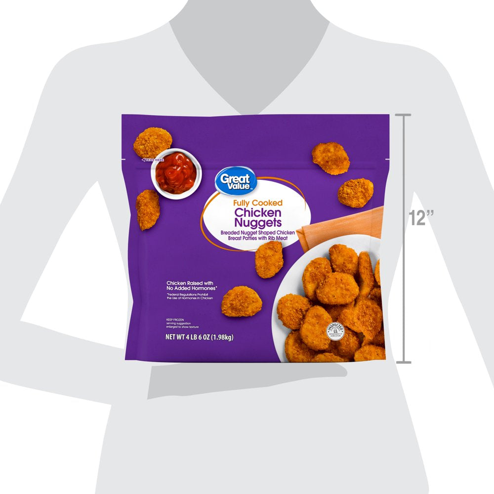 Great Value Breaded Chicken Nuggets, 70 Oz, (Frozen)