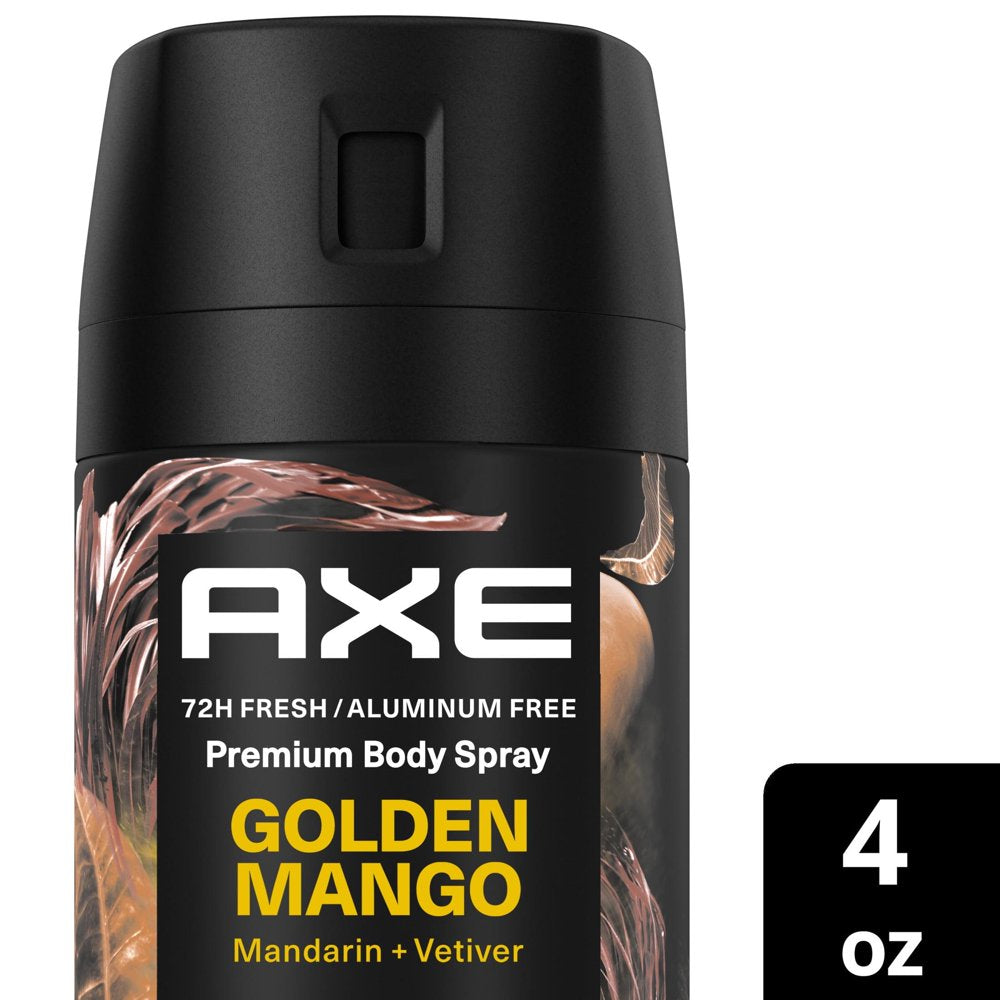 Axe Fine Fragrance Collection Men'S Deodorant Spray, Golden Mango Aluminum-Free, 4 Oz