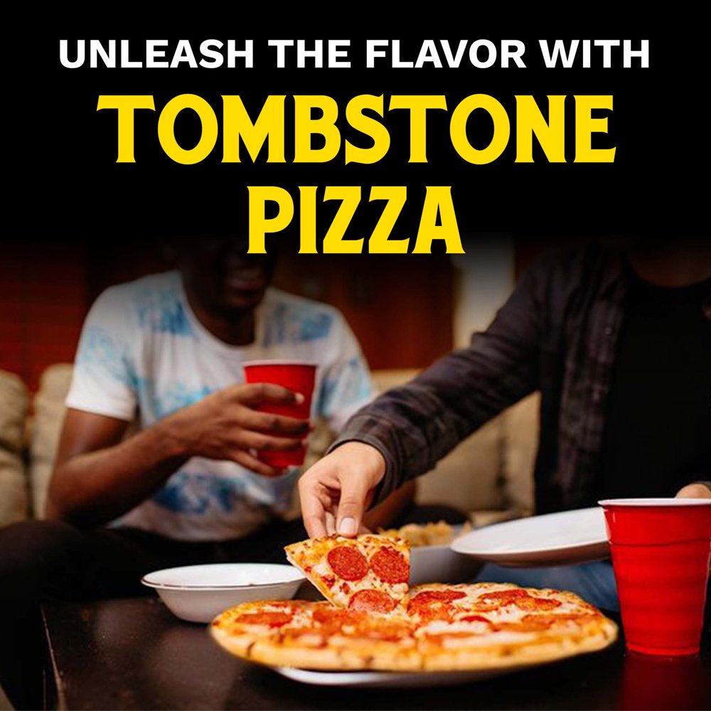 Tombstone Frozen Pizza, Pepperoni Original Thin Crust Pizza with Marinara Sauce, 19.3 Oz (Frozen)