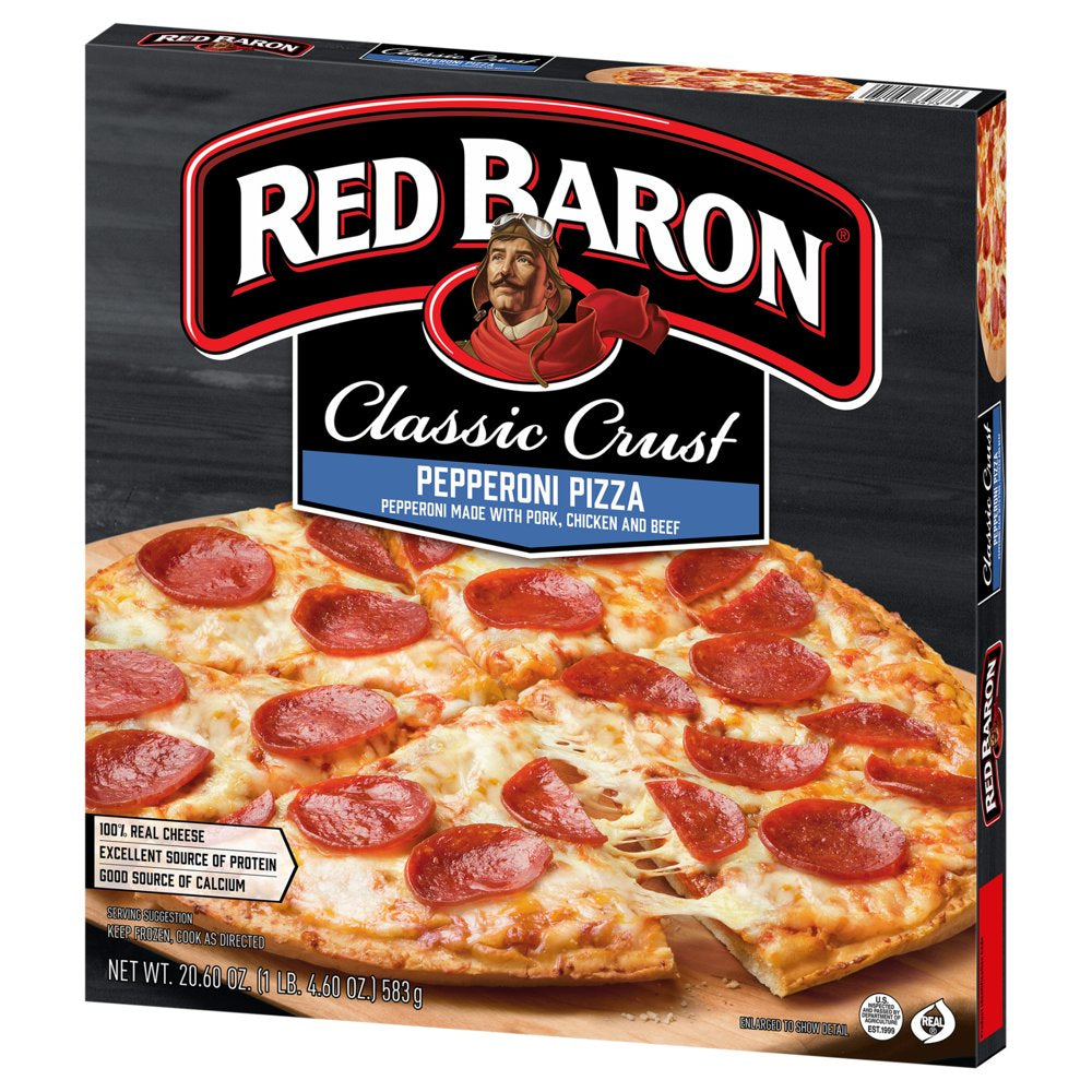 Red Baron Frozen Pizza Classic Crust Pepperoni, 20.61 Oz