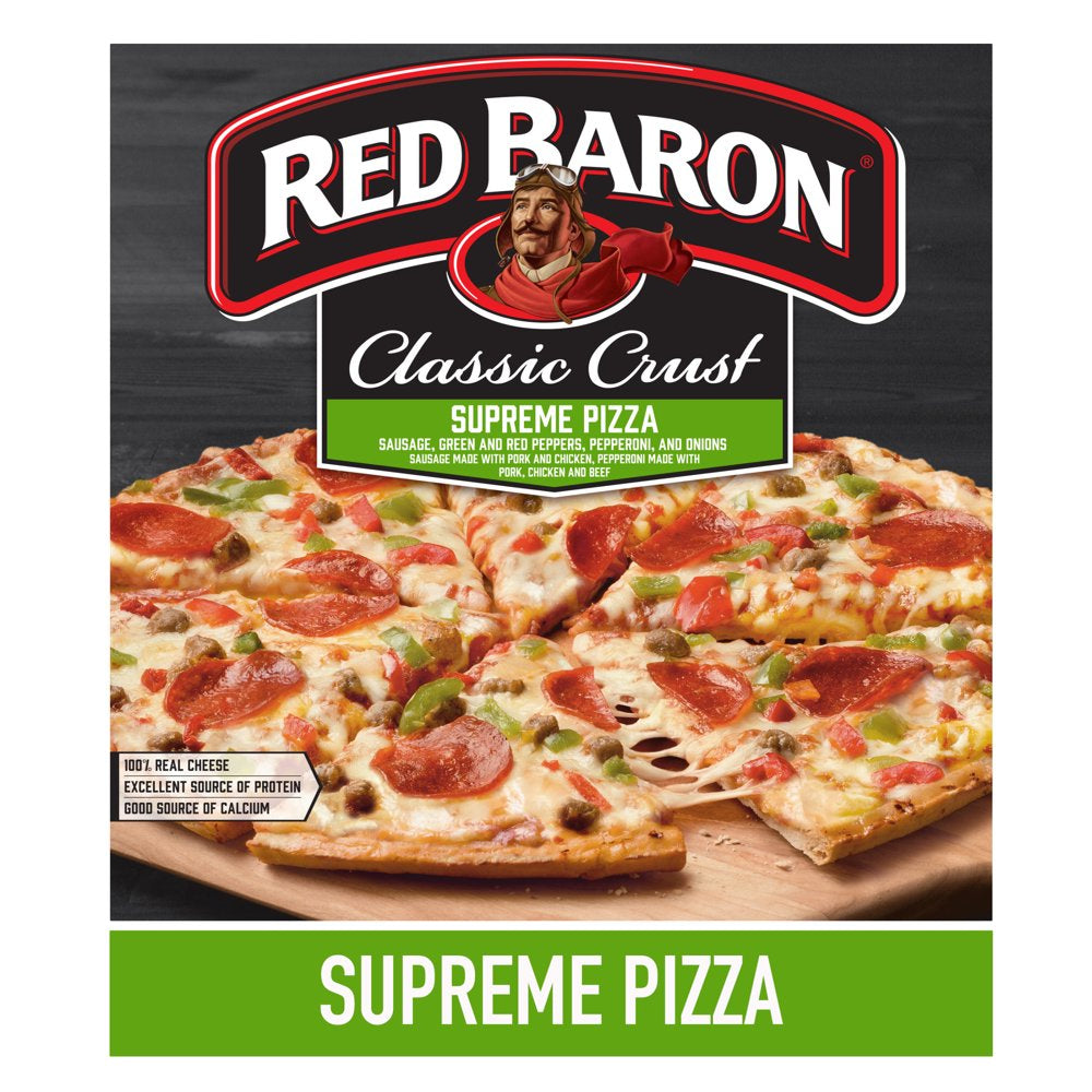 Red Baron Frozen Pizza Classic Crust Supreme, 23.46 Oz