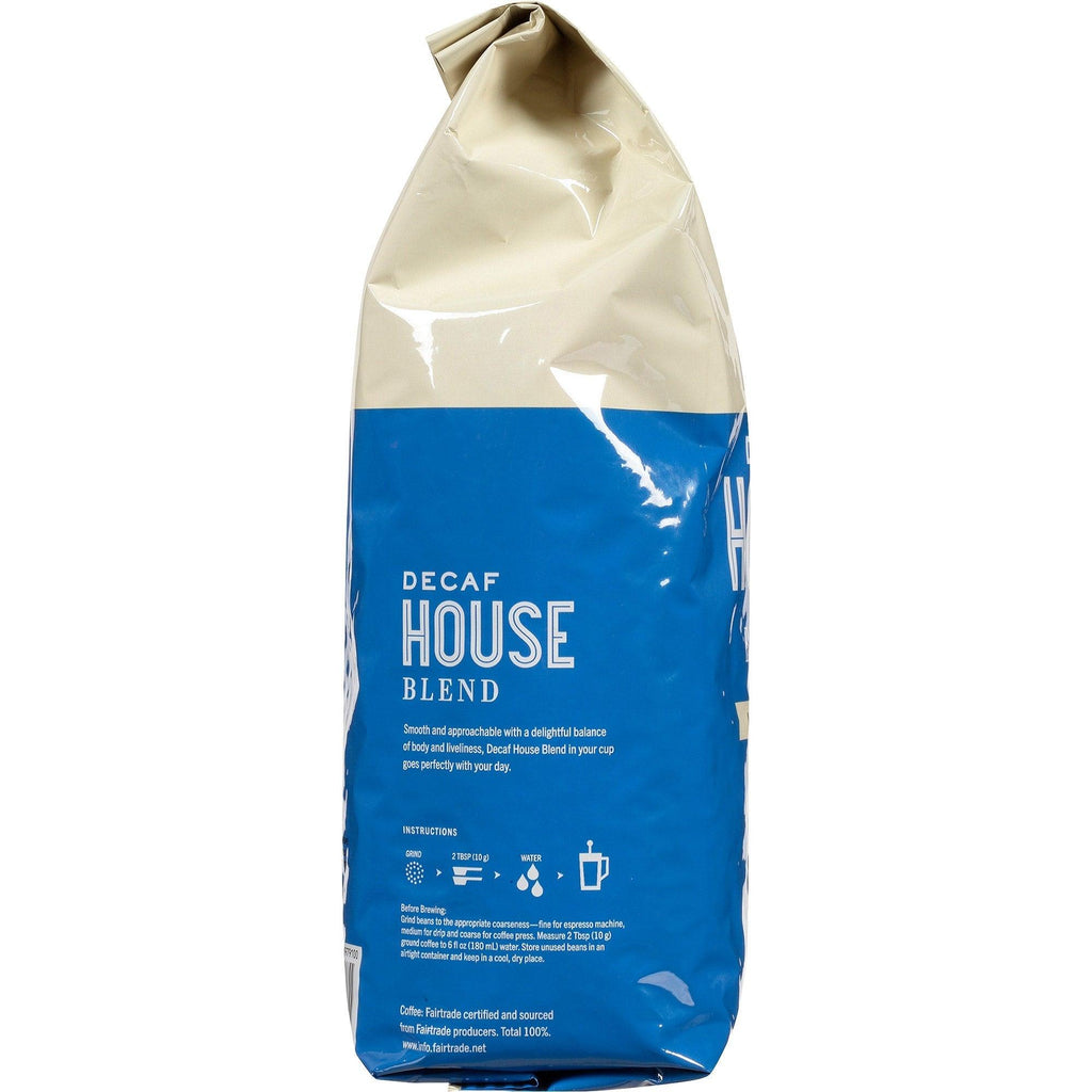 Decaf House Blend Coffee, Medium Roast, Whole Bean, 2.5 Lbs