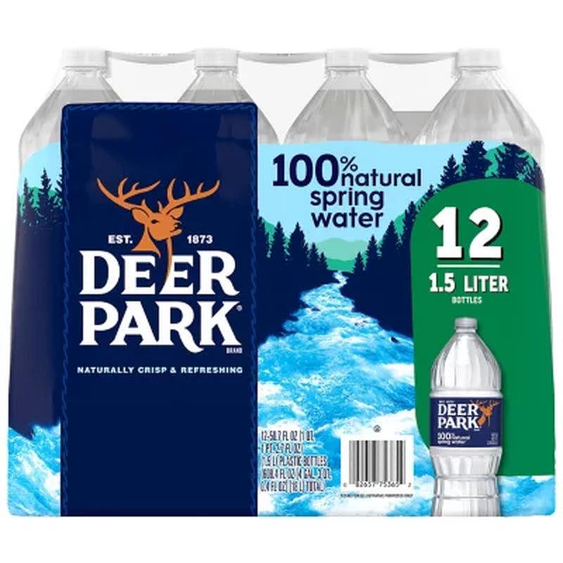 Deer Park 100% Natural Spring Water (1.5 L, 12 Pk.)