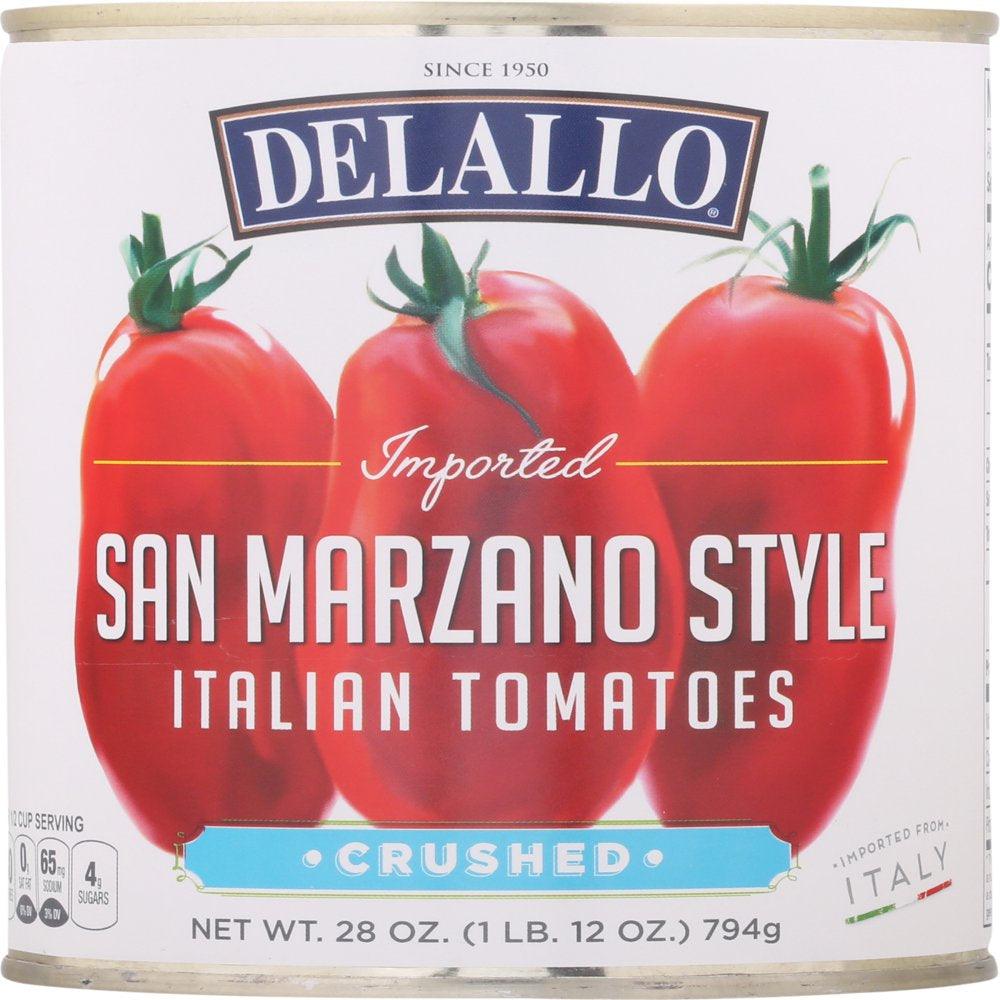 Delallo Imported San Marzano Style Italian Crushed Tomatoes, 28Oz Can