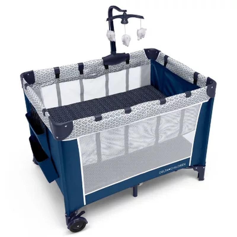 Delta Children LX Deluxe Portable Baby Play Yard, Midnight