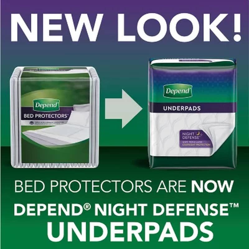 Depend Disposable Waterproof Bed Pads, Overnight Absorbency (48 Ct.)