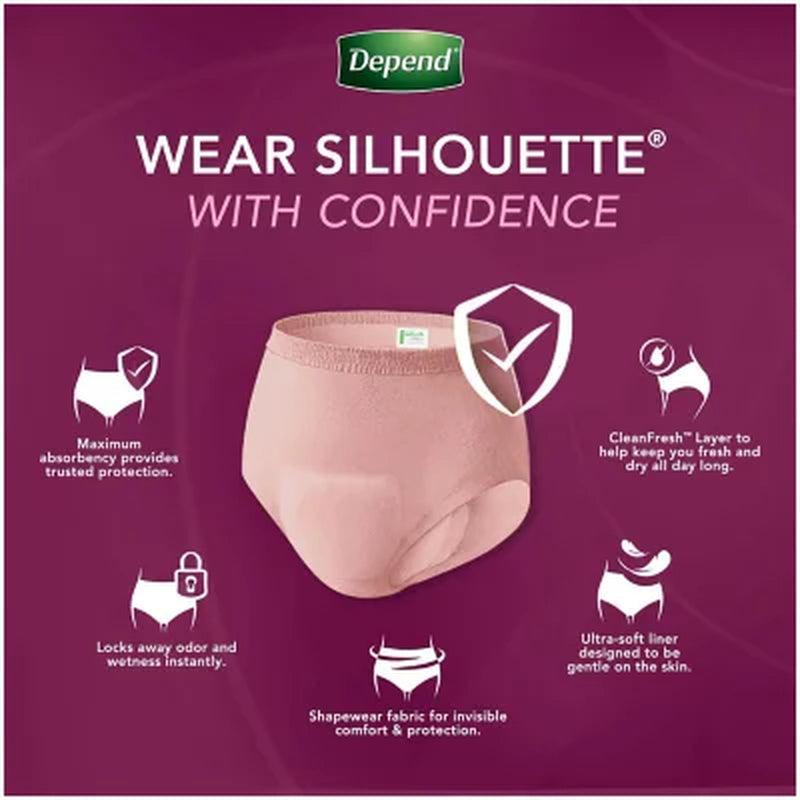 Depend Silhouette Incontinence Underwear for Women, Maximum Absorbency (Choose Your Size)