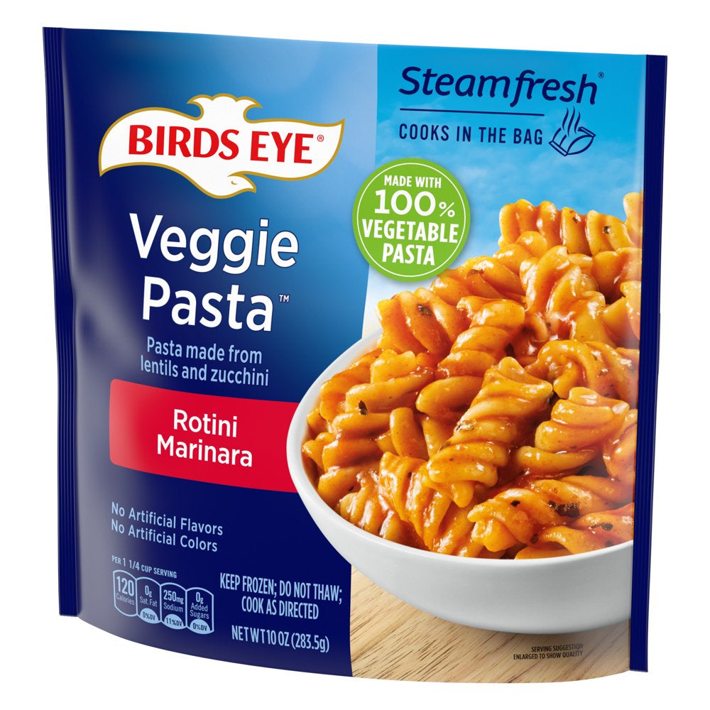 Birds Eye Veggie Pasta Rotini with Marinara Sauce, Frozen Side, 10 Oz Bag (Frozen)