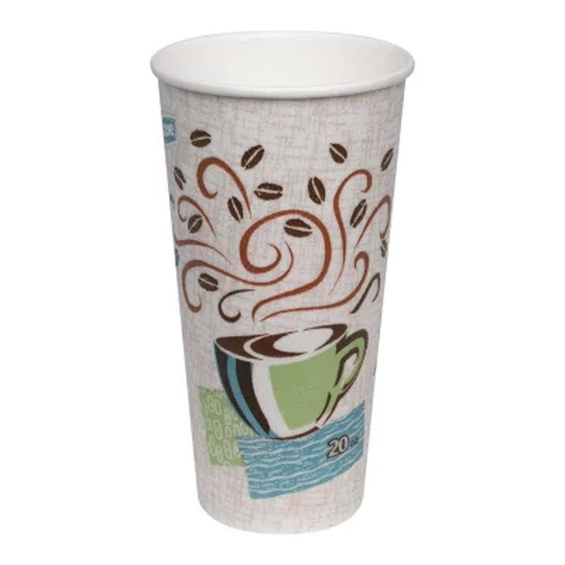 Dixie Perfectouch Insulated Hot/Cold Paper Cups, Coffee Haze (Choose Count & Size)