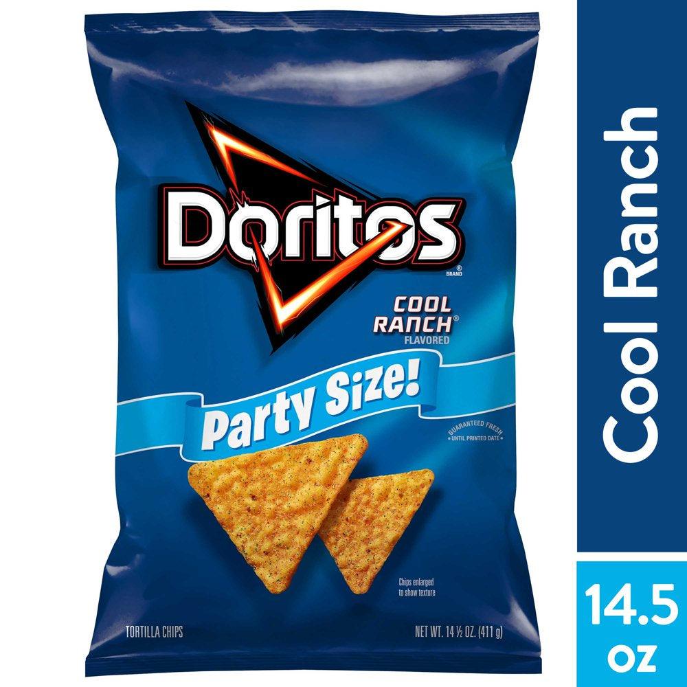 Doritos Cool Ranch Flavored Tortilla Chips, Party Size, 14.5 Oz Bag