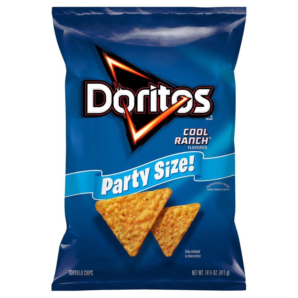 Doritos Cool Ranch Flavored Tortilla Chips, Party Size, 14.5 Oz Bag