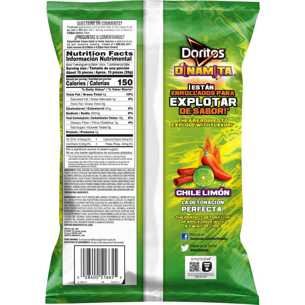 Doritos Dinamita Tortilla Chips Chile Limon, 10.75 Oz