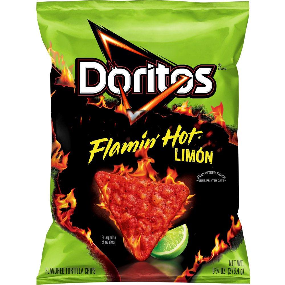 Doritos Flamin' Hot Limon Flavored Tortilla Chips, 9.75 Oz Bag