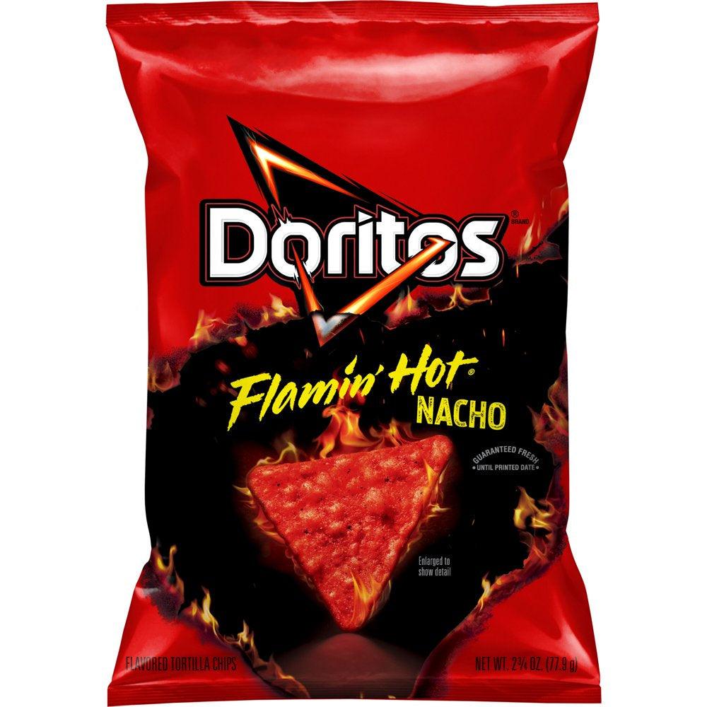 Doritos Flamin' Hot Nacho Flavored Tortilla Chips, 2.75 Oz Bag