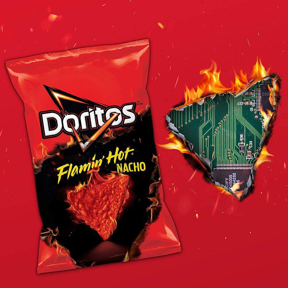 Doritos Flamin' Hot Nacho Tortilla Chips Snack Pack, 1 Oz Bags, 40 Count