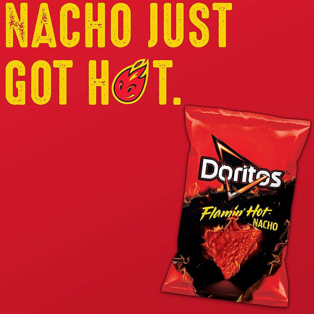 Doritos Flamin' Hot Nacho Tortilla Chips Snack Pack, 1 Oz Bags, 40 Count