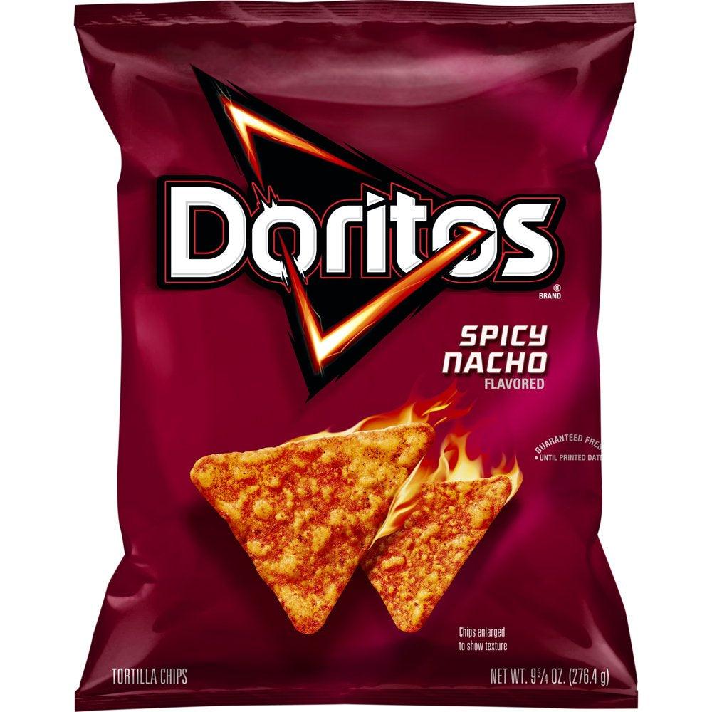 Doritos Spicy Nacho Flavored Tortilla Chips, 9.75 Oz.