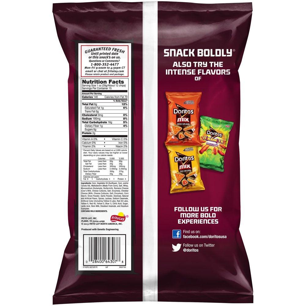 Doritos, Spicy Nacho Flavored Tortilla Chips, Party Size, 15 Oz Bag