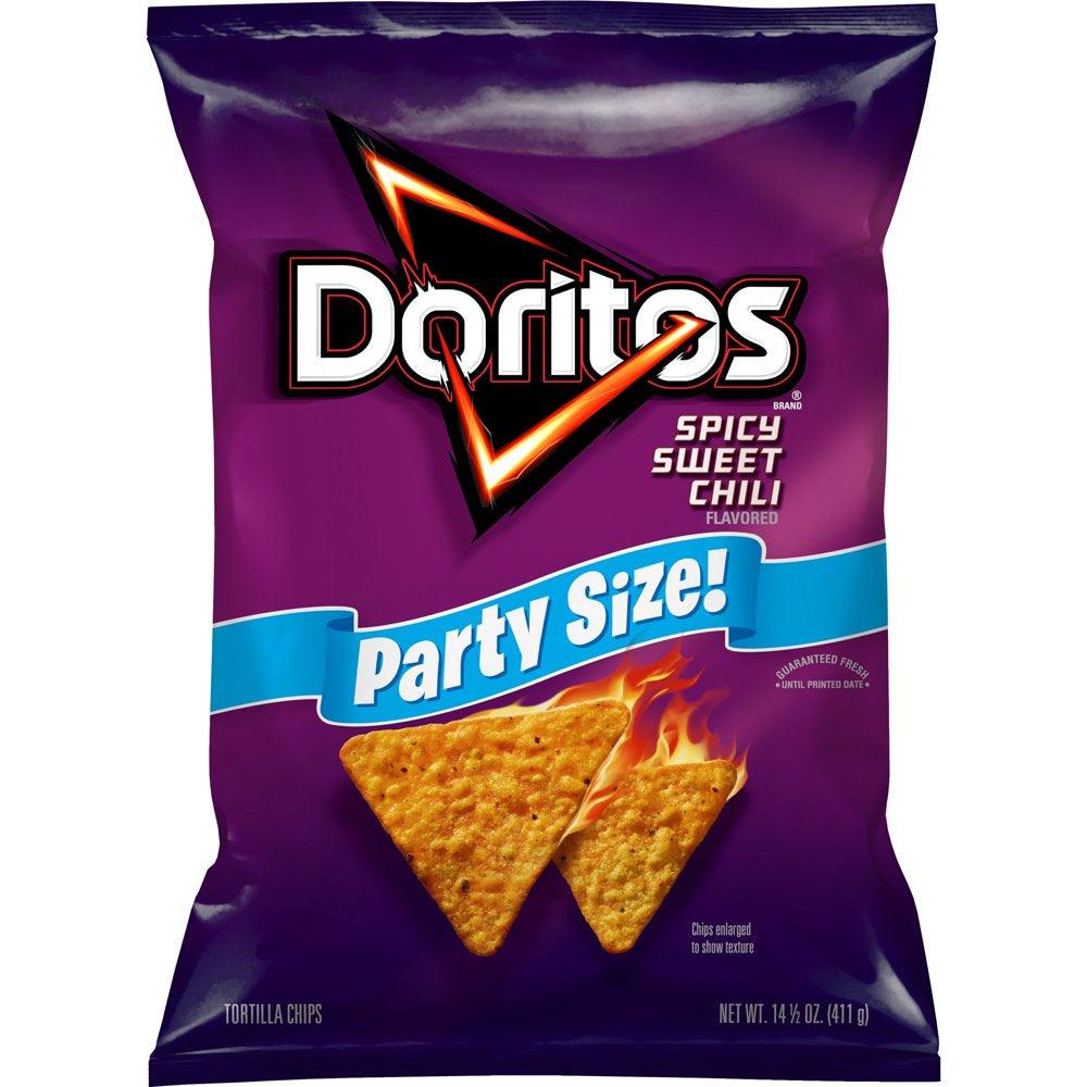 Doritos Spicy Sweet Chili Flavored Tortilla Chips Party Size, 14.5 Oz