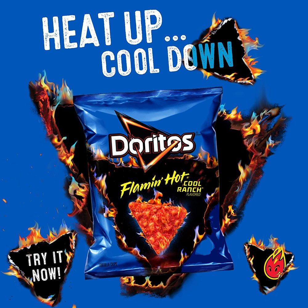 Doritos Tortilla Chips Flamin' Hot Cool Ranch Flavored, 2.75 Oz