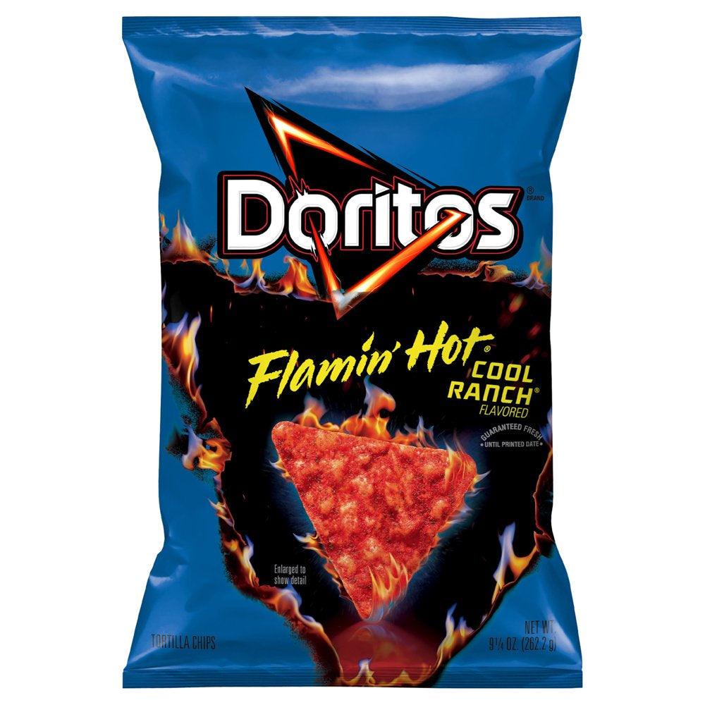 Doritos Tortilla Chips Flamin' Hot Cool Ranch Flavored, 9.25 Oz