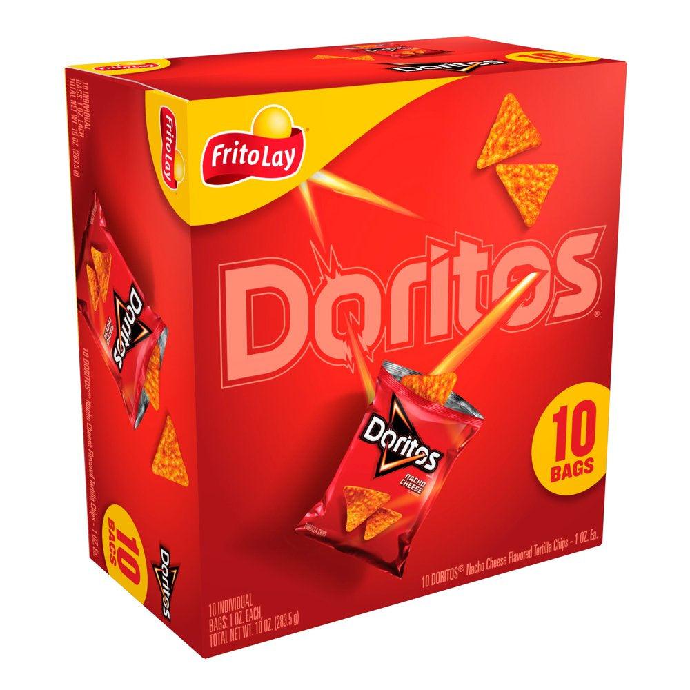 Doritos Tortilla Chips Nacho Cheese, 1 Oz, 10 Count