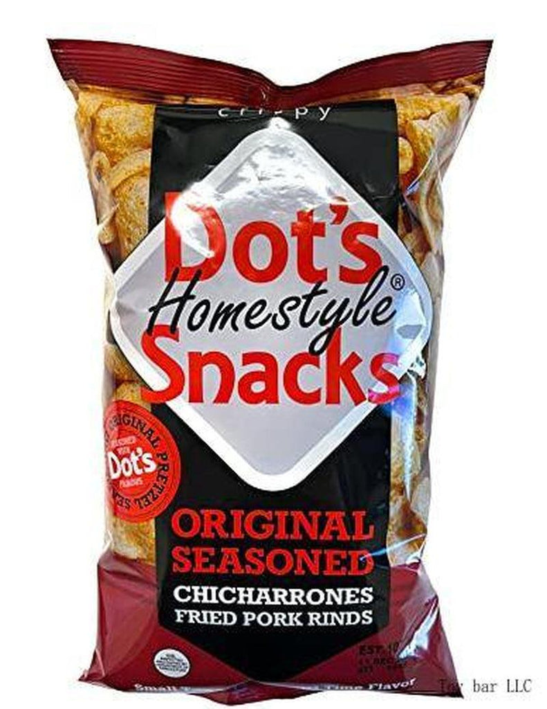 Dot'S Homestyle Snacks Original Seasoned Chicharrones Fried Pork Rinds, 4 Oz Snack Size Bag