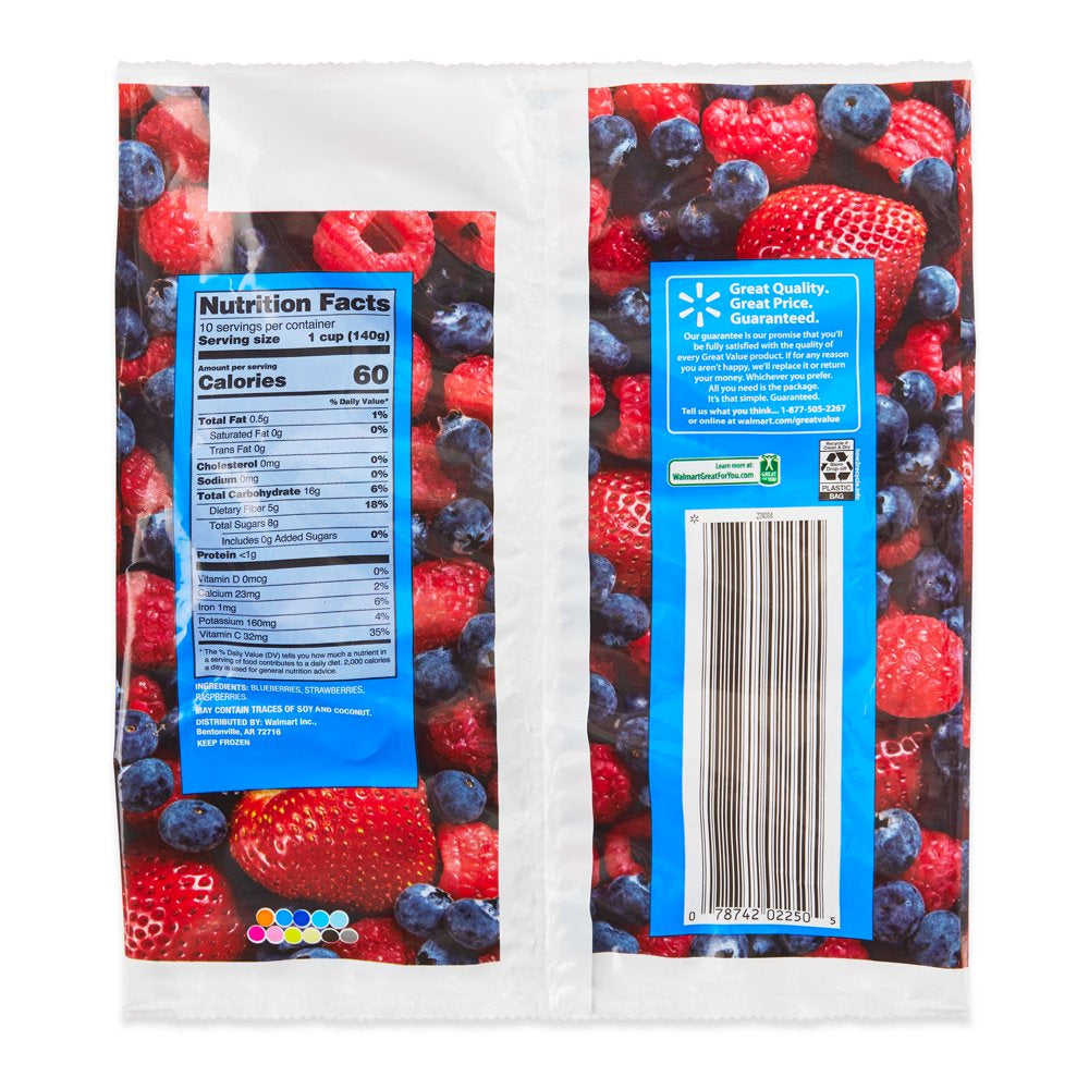 Great Value Triple Berry Blend, 48 Oz (Frozen)