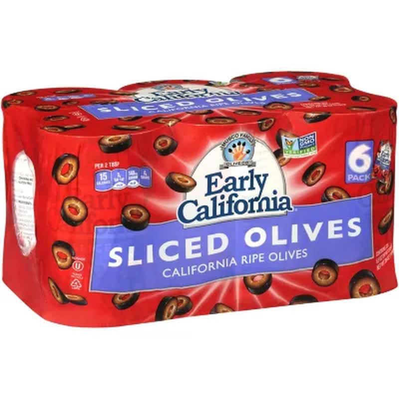 Early California Sliced Olives (6.5 Oz., 6 Pk.)