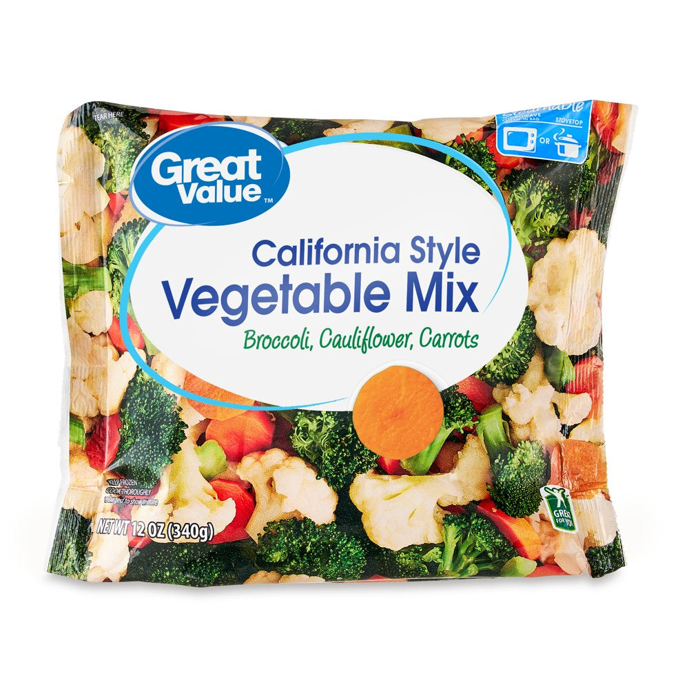 Great Value California Style Vegetable Mix, 12 Oz Bag (Frozen)