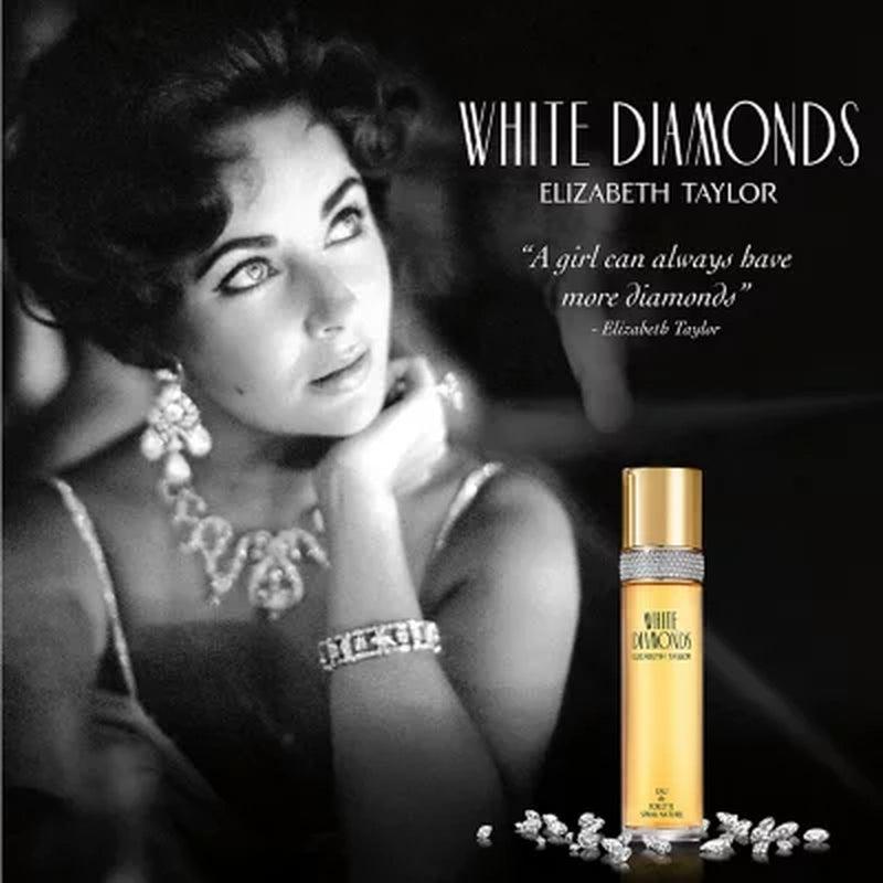 Elizabeth Taylor White Diamonds Eau De Toilette Spray, Perfume for Women, 3.4 Fl Oz