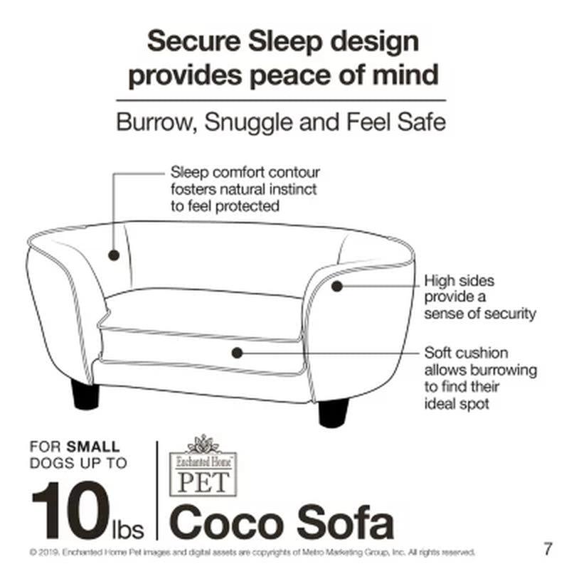 Enchanted Home Pet Coco Pet Sofa, for Pets up to 10 Lbs. (Choose Your Color)