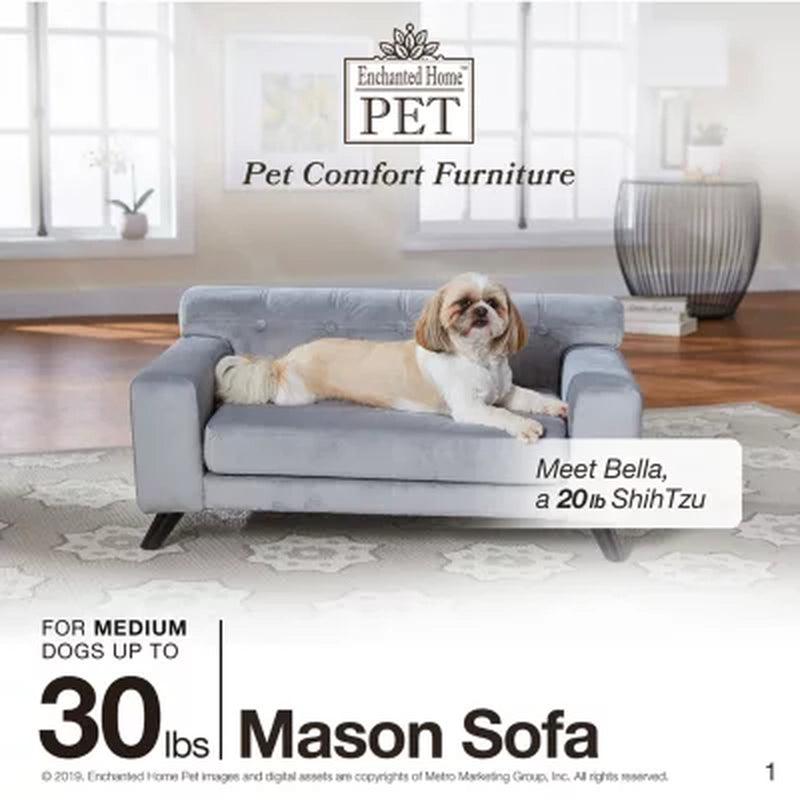 Enchanted Home Pet Mason Pet Sofa, for Pets up to 30 Lbs. (Gray)