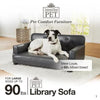 Enchanted Home Pet Pebble Brown Library Pet Sofa, Large Dogs up to 90 Lbs