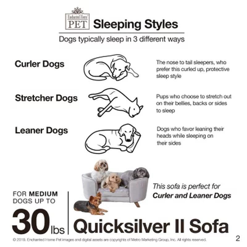 Enchanted Home Pet Quicksilver II Pet Sofa, for Pets up to 30 Lbs.