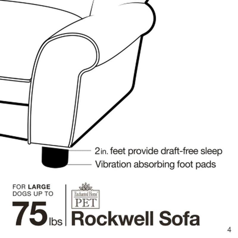 Enchanted Home Pet Rockwell Pet Sofa, Large Dogs up to 75 Lbs