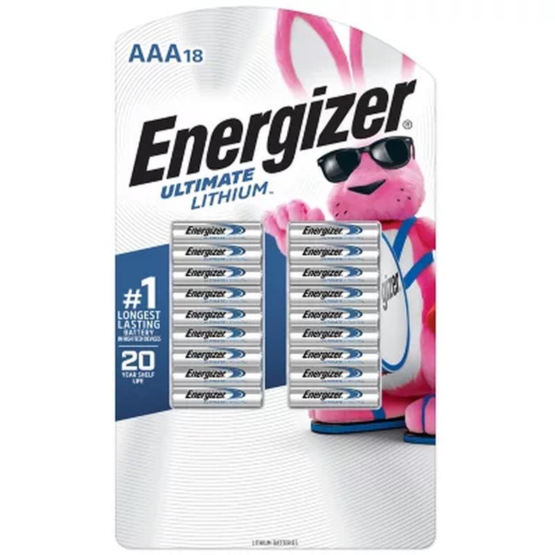 Energizer Ultimate Lithium AAA Batteries (18 Pack)