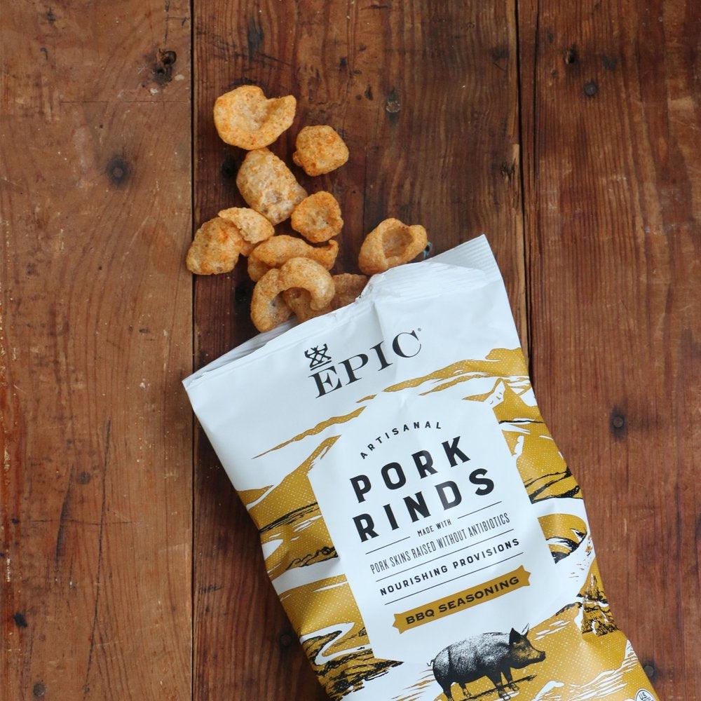 EPIC BBQ Pork Rinds, Keto Friendly, Paleo Friendly, Gluten Free, 2.5Oz