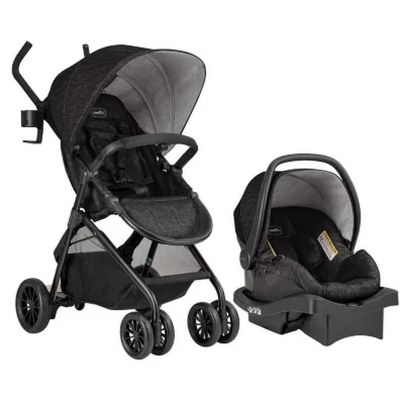 Evenﬂo Sibby Travel System with Litemax Infant Car Seat, Charcoal